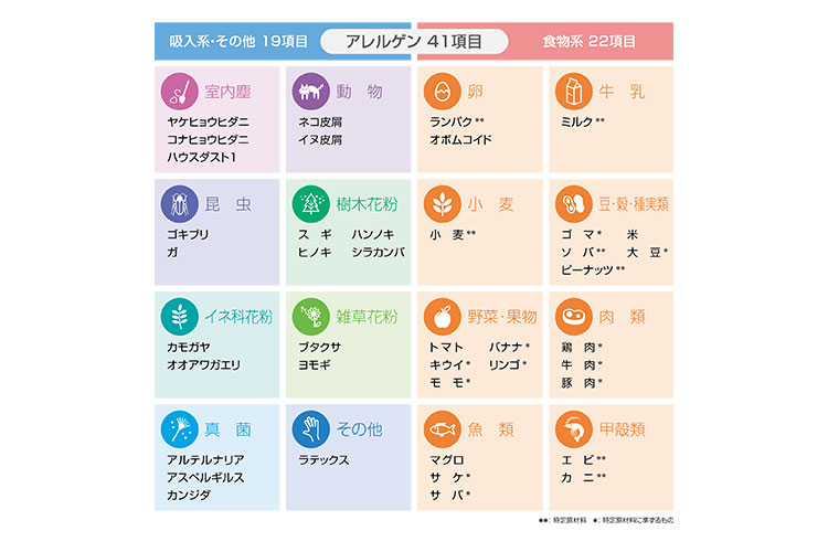 アレルゲン41項目